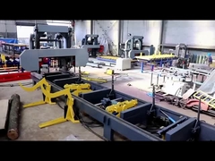 Гидравлическая пиломашина с горизонтальной лентой