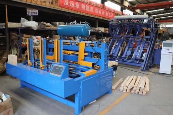 Automatic American Stringer European Wooden Pallets Nailing Making Machine