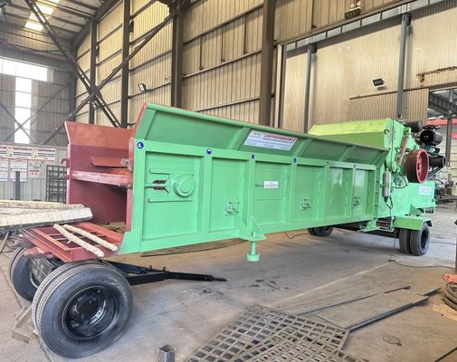 Large Wood Crusher Drum Wood Chipper, Mobile Diesel Wood Chipper Machine