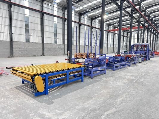 Euro Wood Block Pallet Making Machine 4 Stringer w/Stacker Pallet Nailer Assembly System