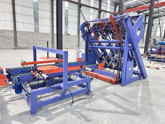 Euro Wood Block Pallet Making Machine 4 Stringer w/Stacker Pallet Nailer Assembly System