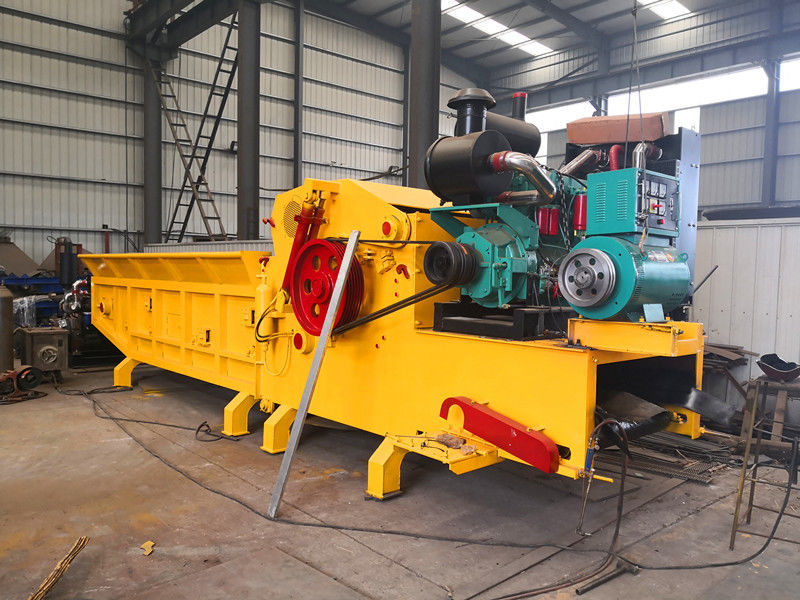 Diesel Engine Powered Wood Chipper Drum Crusher machine with magnetic system for mobile usage