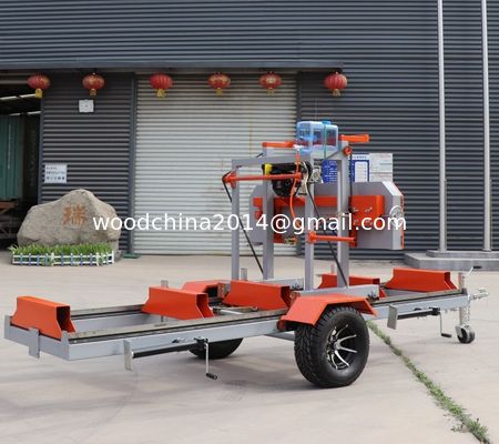 9 HP бензиновый двигатель портативная горизонтальная лента пиломашина дизельная мобильная лента пиломашина