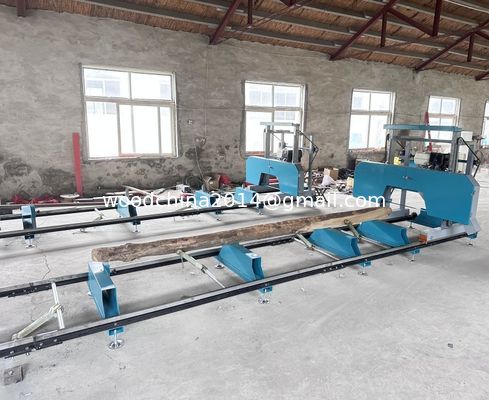 9 HP бензиновый двигатель портативная горизонтальная лента пиломашина дизельная мобильная лента пиломашина