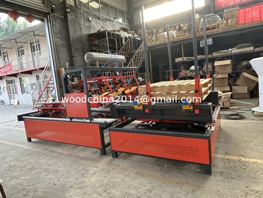 Полуавтоматный деревянный паллет пригвождая машину с паллетом Palletizer деревянным пригвождая машину