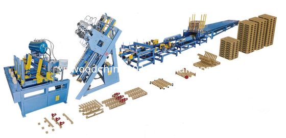 Euro Wood Block Pallet Making Machine 4 Стронгер с системой сборки паллетных гвоздей